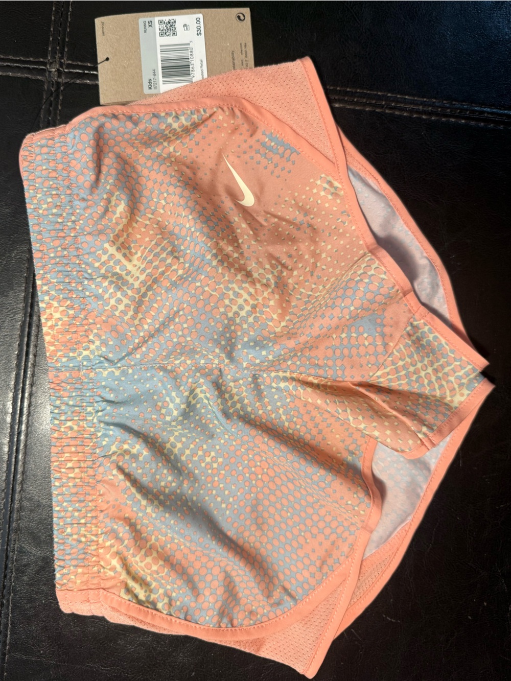 NWT Nike Peach and Light Blue Dri-FIT Athletic Shorts Kid’s XS